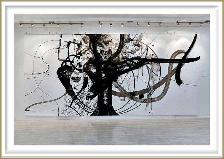 Ivana Gagić Kičinbači 1, Croatia, Story from the Beginning, 2019, Indian Ink on paper, 570 x 220 cm