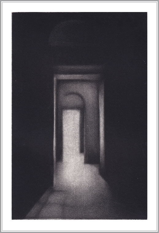 Cleo Wilkinson 4, Australia, Penultimate , 2009, Mezzotint, 14 x 5 cm  