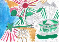 Maria Margherita Martinelli, Italia, My UFO, 2020, ink, tempera colours on paper, 20 x 29 cm