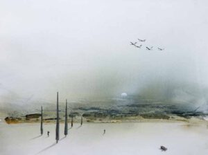 Gerhard Rasser, Austria, Sonata For Temptation, 2020, watercolor, gouache, crayon, 63 x 47 cm