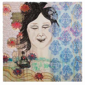 Hee Sook Kim, USA, Nirvana 1, 2019, mixed media on canvas, 127 x 127 cm