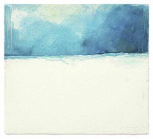 Oto Rimele, Slovenia, Sea, Sky And Ladder (7/12/V), 2020, watercolour on paper, 34 x 38 cm