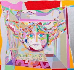 A-Wen Wu Kratz, USA, Masquerade, 2017, acrylic on canvas, 76 x 81 cm