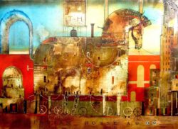 Alexander Gurevich, Israel , Troyan Horse, 2009, oil on canvas, 120 x 160 cm