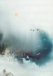 Gerhard Rasser, Austria, Looking Ahead, 2020, mixed media, 32 x 45 cm