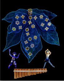 Gunilla Klemendz, Sweden, The Magic Flute - Queen Of The Night, 2021, mixed media from my ceramic art
