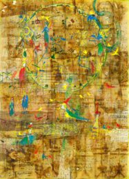 Hyun-Jin KIM, Taiwan, Magic Flute#1, 2021, mixed media on paper, 48 x 35 cm