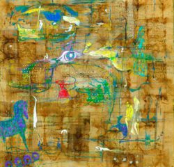Hyun-Jin KIM, Taiwan, Odyssey 2, 2021, mixed media on paper, 44,3 x 43,5 cm