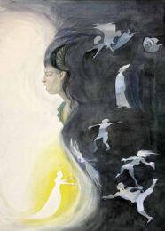 Katarína Smetanová, Slovakia, Queen Of The Night (The Magic Flute), 2021, aquarell and tempera, 46 x 60 cm