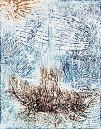 Lucien Martini, Switzerland, Les Argonautes, 2021, woodcut print, 30 x 38 cm