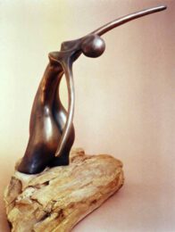 Lynn Creighton, USA, Reclaiming The Sacred Source: Morning Glory, 1992, Bronze, 22 inches high x 15 inches wide x 15 inches deep