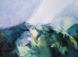 Magda Tardon, Italy, To fly away”, 2021,watercolour on paper 35x50 cm