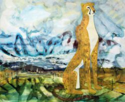 Svetlana Swinimer, Canada, Tamed Cheetah, 2016, acrylic oil on Canvas, 170 x 132 cm