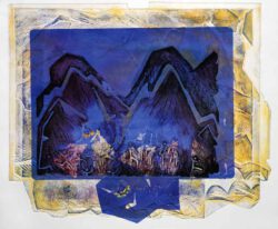 Vicky Tsalamata, Greece, Magic Mountain - Midnight Dance Of The Nymphs 1998, etching and collagraph on iron plates, 150 x 190 cm