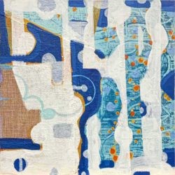 Wendy Cohen, Australia, Bouncy Outlines, 2021, mixed media on board, 30 x 30 cm
