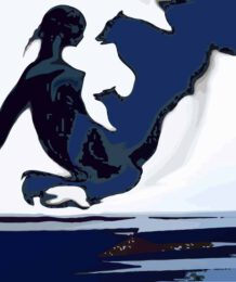 William Zuk, Canada, Talk, 2021, digital painting w/stencil, 4770 x 5690 pixels