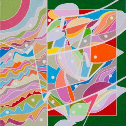 Ai-Wen Wu Kratz, USA, Color Logic II / Green, 2018, acrylic on canvas, 25 x 25 cm