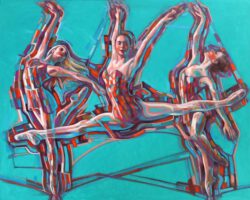 Mel Delija, Canada, Dance Variation XVI, 2021, oil on canvas, 81 x 101 cm
