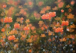 Aleksandra Ciążyńska, Poland, Amber Meadow, 2022, oil on canvas, 70 x 50 cm