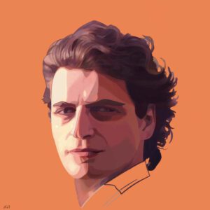 Alessandra Dieffe, Italy, Il giovane Fabrizio, 2020, new media art, 42 x 42 cm