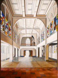 Bert Hermans, Netherlands, Empty Chapel, 2022, oil on canvas, 60 x 80 cm