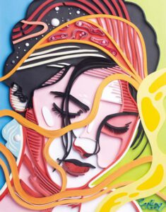 Celine Chan, Hong Kong, Aphrodite, 2021, paper quilling, 40 x 50 cm