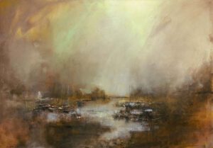 Els Delacourt, Belgium, Follow Your Heart, 2023, acryl on canvas, 100 x 70 cm