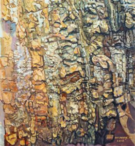 Jo-DoJoong, Korea, Knar, soil on flywood, 94 x 88 cm