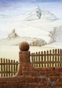 Kurt Ries, Aquarellzeichnung 47 x 33 cm