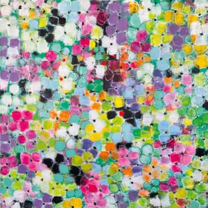 Tove Andresen, Denmark, Around The World 2, 2024, acrylic on canvas, 135 x 135 cm