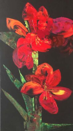 Ursula Müri, Switzerland, Amarillis, 2021, Öl auf Leinwand, 60 x 100 cm