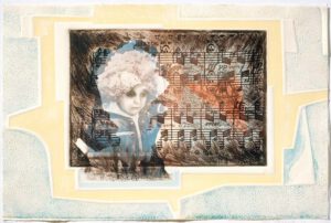 Vicky Tsalamata, Greece, Andante Con Moto,Voyage D'Hiver,1986, eching, dry point, carborundum,