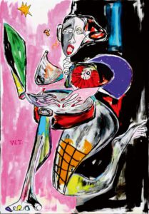 Widmer Tassinari, Italy, Dentro L’allegria Il Segreto Della Vita, 2022, mista, 130 x 90 cm