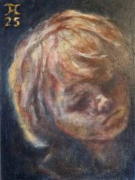 Aga Cela, The Netherlands, The Little Pianist, 2025 (Elisey Mysin), oil on canvas, 18 x 24 cm