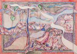 Ai-Wen Wu Kratz, USA, A Dream With Five Leaves Along A Country Road, 2012, pen and ink on archival paper, 37 x 51 cm