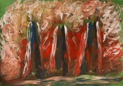 Angelė Šimoliūnienė 1, Lithuania, Three Kings, 2023, paper, acrylic, 64 x 44 cm