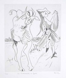 Barry Cottrell, United Kingdom, La Esmeralda & Djali, 2002, burin engraving on copper, 18,2 x 15,5 cm