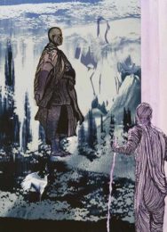 Dorte Bundesen, Denmark, Monk 2, 2024, collage, 40 x 50 cm