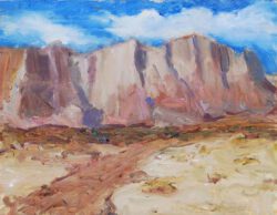 Frank Hoeffler, USA, Arizona III, 2023, oil on canvas, 27,94 x 35,56 cm