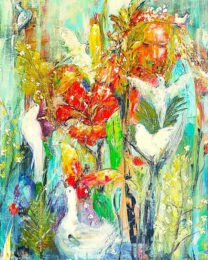 Gunny Brorby, Norway, The Veil Of Nature, acrylic, 50 x 70 cm