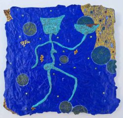 Jani Jan J, 2 Austria, Transformation In Motion 508, copper-mixed media on own developed surface, 19,1 x 19,8 cm