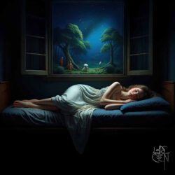 Lode Coen, Belgium, What Dreams May Come, 2025, digital art, 60 x 60 cm