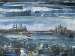 Peter Stilton, United States, Schoodic Head, 2015, acrylic and oil on canvas, 47 x 35 cm