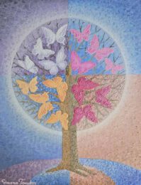 Simona Toader 2 Romania, The Magic Tree: The 4 Seasons, 2023, oil on canvas, 40 x 50 cm