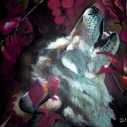 Sylvia Kölbl 1 Austria, Ode an den Herbst, 2020, acrylic on canvas, 40 x 40 cm