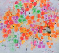 Tove Andresen 1 Denmark, Life Force, acryl on canvas, 100 x 110 cm