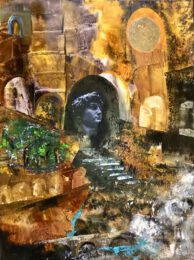 Ursula Müri, Schweiz, Begegnung in Florenz, Acryl/Mix, 2024, 60 x 80 cm