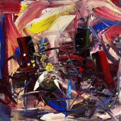 Wenxin Wang, Canada, Winter Light, 2025, acrylic on canvas, 90 x 90 cm