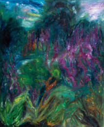 Pamela Ecker 2 Austria, Vespertine Garden, 2019, oil on canvas, 100 x 80 cm